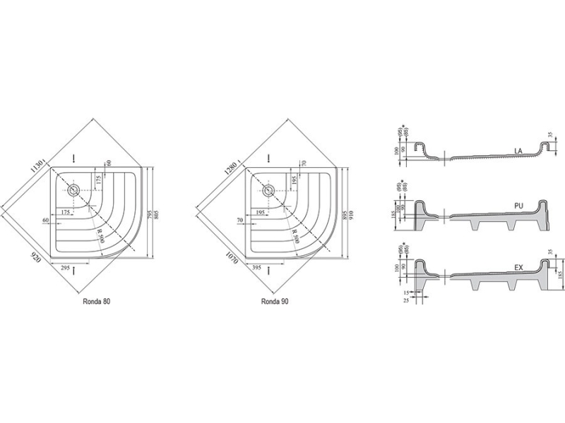 Купить Душевой поддон Ravak Ronda 90 PU A207001120