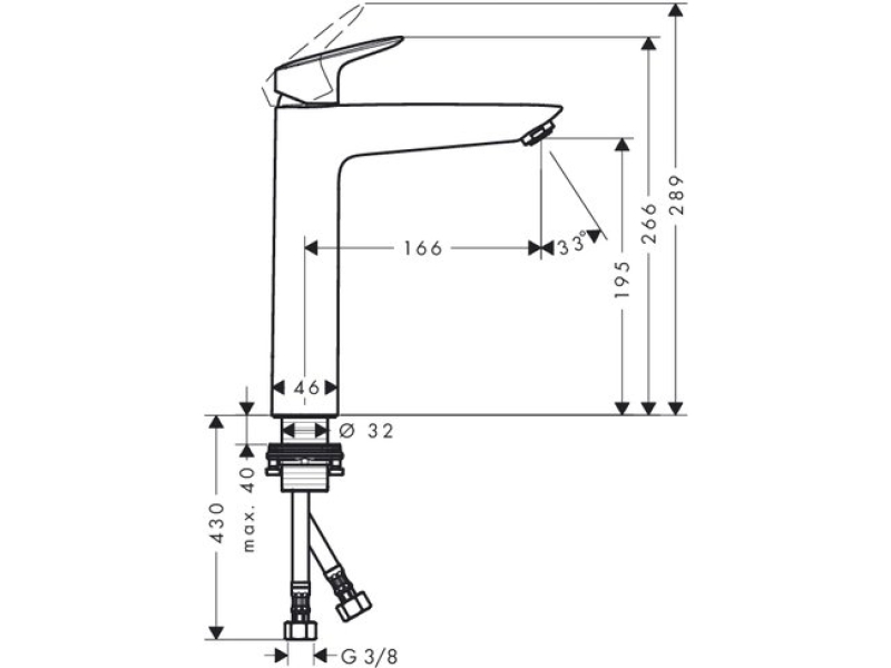 Купить Смеситель для раковины Hansgrohe Logis 71091000