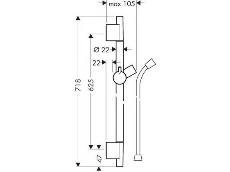 Купить Штанга для душа Hansgrohe Unica S Puro 28632670