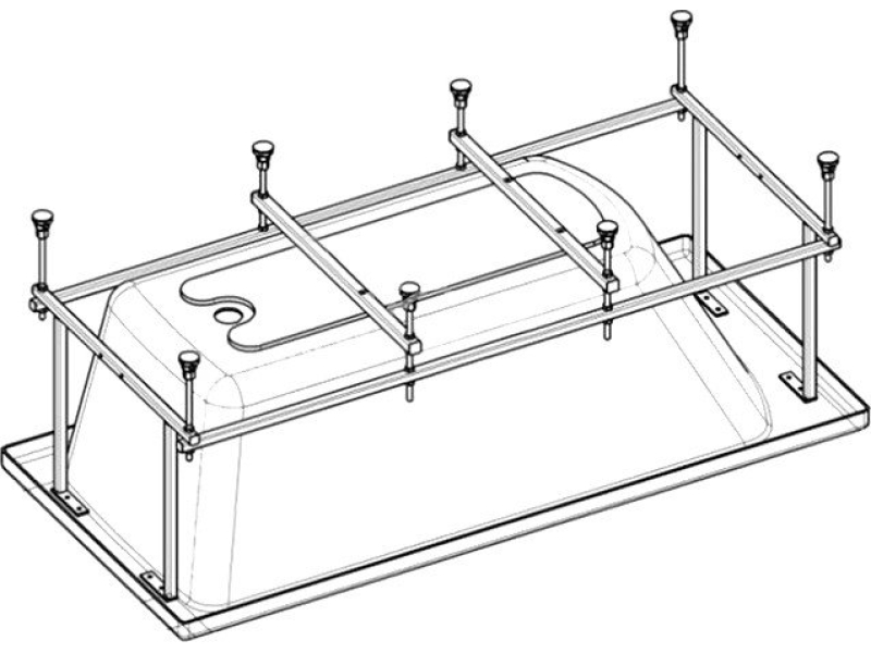 Купить Монтажный комплект к акриловой ванне Uno 170x75 ZRU9302876 Roca