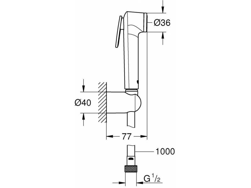 Купить Гигиенический набор Grohe Tempesta-F Trigger Spray 26352000