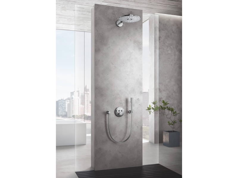 Купить Верхний душ 22х22 см, 1 тип струи, без держателя Hansgrohe Croma 220 EcoSmart 26465000, хром