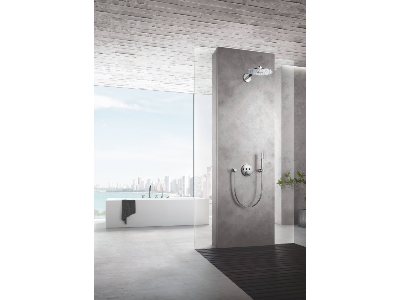 Купить Верхний душ 22х22 см, 1 тип струи, без держателя Hansgrohe Croma 220 EcoSmart 26465000, хром