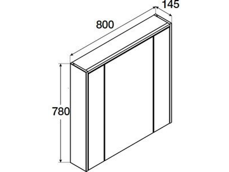 Купить Зеркальный шкаф Roca Ronda 80 белый глянец/антрацит ZRU9302970