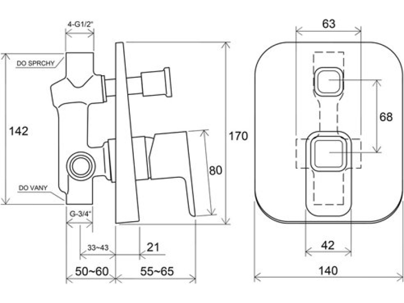 Купить Смеситель для ванны Ravak 10° TD 061.00 (X070068)