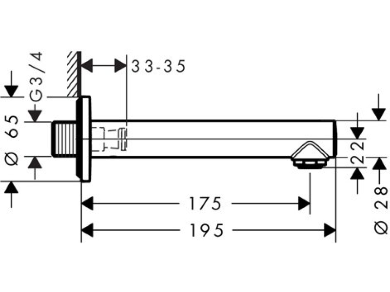 Купить Излив на ванну Hansgrohe Talis S 72410000