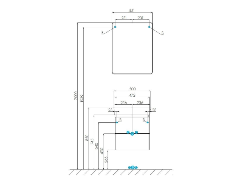 Купить Зеркальный шкаф Aquaton Скай PRO 55 1A238402SY010