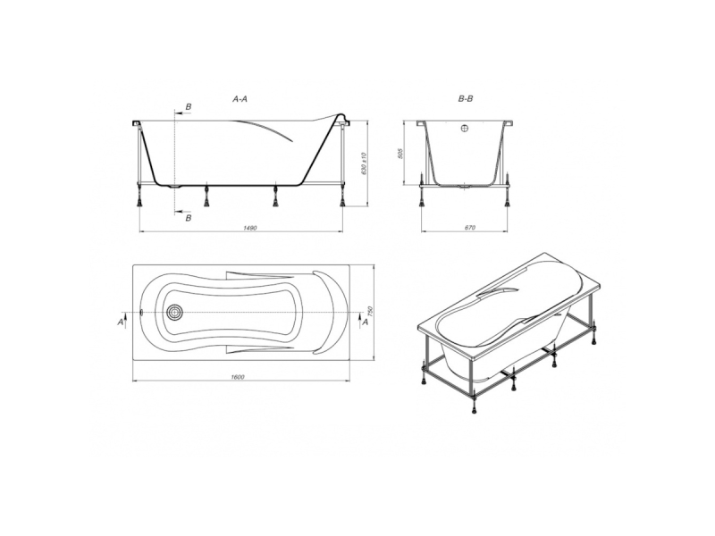 Купить Ванна Roca Uno 160х75 прямоугольная белая ZRU9302869