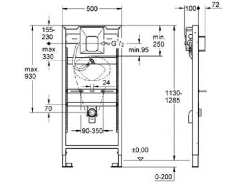 Купить Инсталляция для писсуара Grohe Rapid SL 38786001