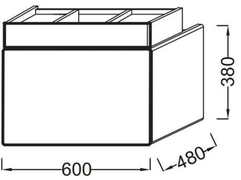 Купить Тумба под раковину Jacob Delafon Terrace 60x48 EB1185-G1C белый