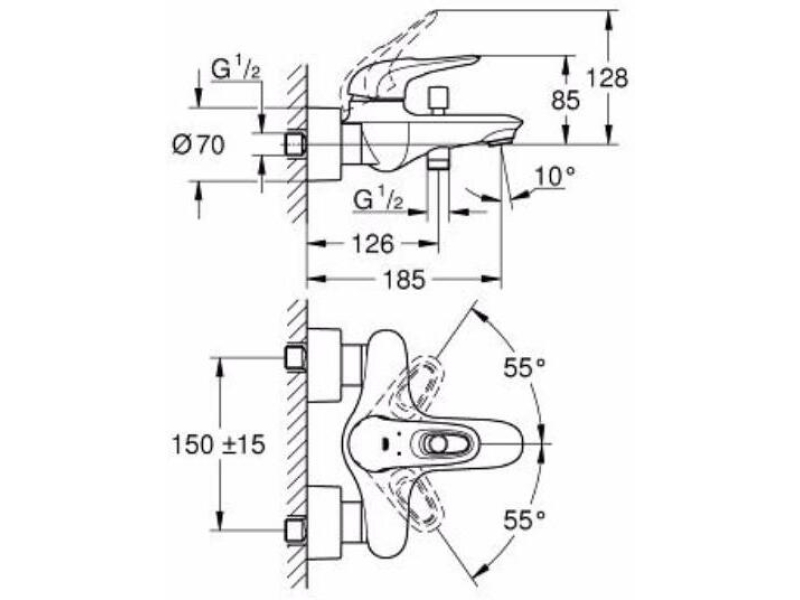 Купить Комплект для ванны Grohe Eurostyle 124416