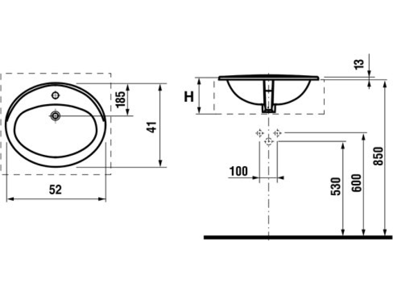 Купить Раковина Roca Adora 52x41 327204000