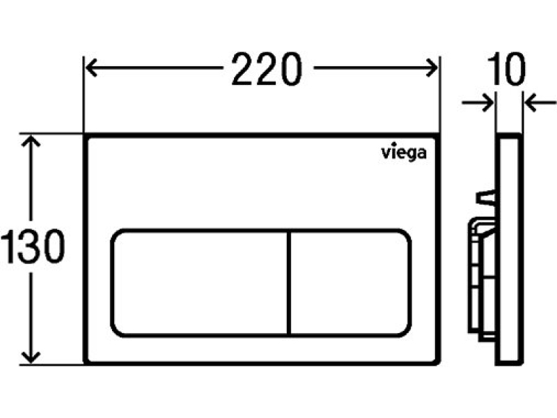 Купить Кнопка смыва Viega Prevista 773724 матовый хром