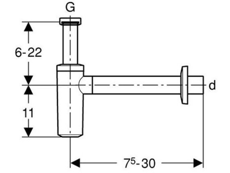 Купить Сифон для раковины GEBERIT D32 (белый) 151.034.11.1
