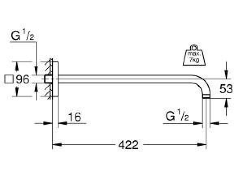 Купить Душевой кронштейн Grohe Rainshower 26145000