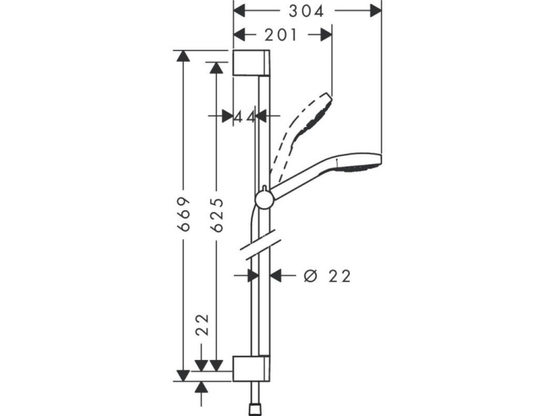 Купить Душевой гарнитур Hansgrohe Croma Select S 26564400