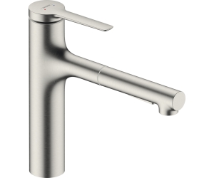 Смеситель для кухни Hansgrohe Zesis M33 74801800 с вытяжным душем, цвет сталь