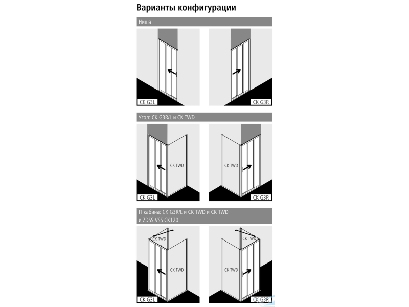 Купить Душевая дверь Kermi Cada XS CKG3R10020VPK правая 100x200