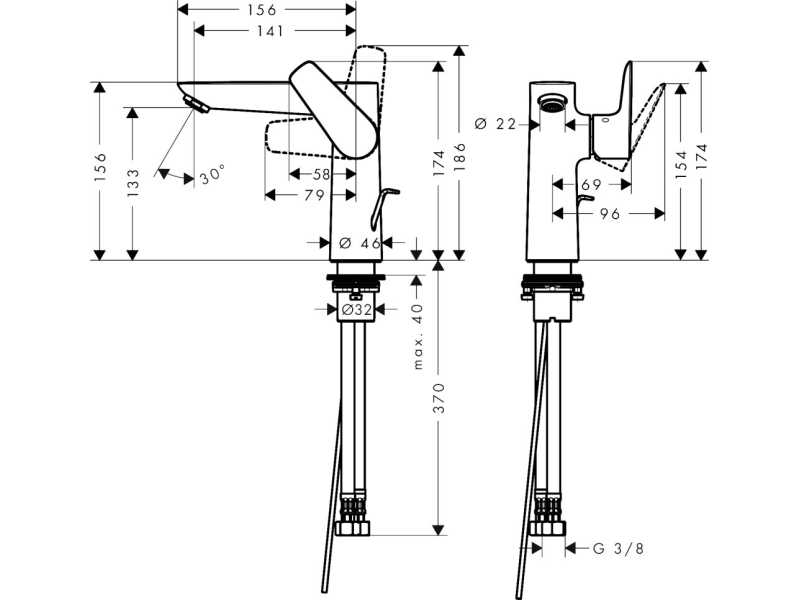 Купить Смеситель для раковины Hansgrohe Talis E 71754670