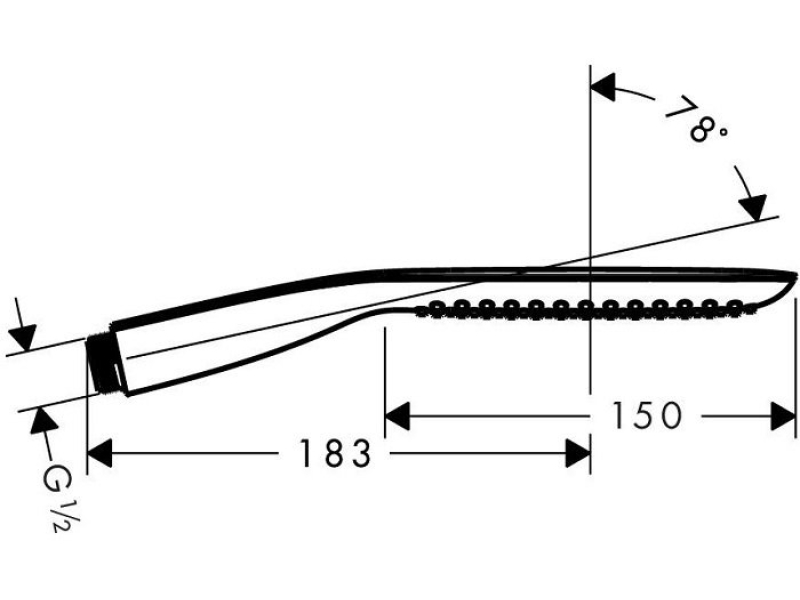 Купить Ручной душ Hansgrohe PuraVida 120 baton 1jet хром 28558000