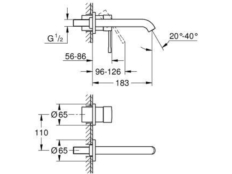 Купить Внешняя часть смесителя для раковины Grohe Essence 19408001