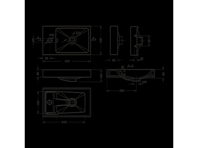 Купить Раковина подвесная Sanita Luxe Fest FST40SLWB01 40 см белый