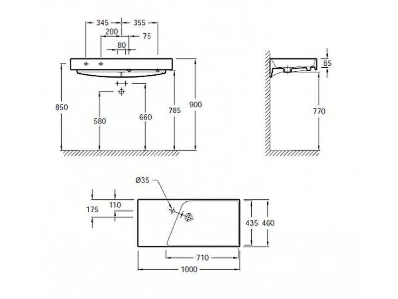 Купить Тумба с раковиной Jacob Delafon Rythmik EB1310-E70+EXN112-Z-00 коричневый