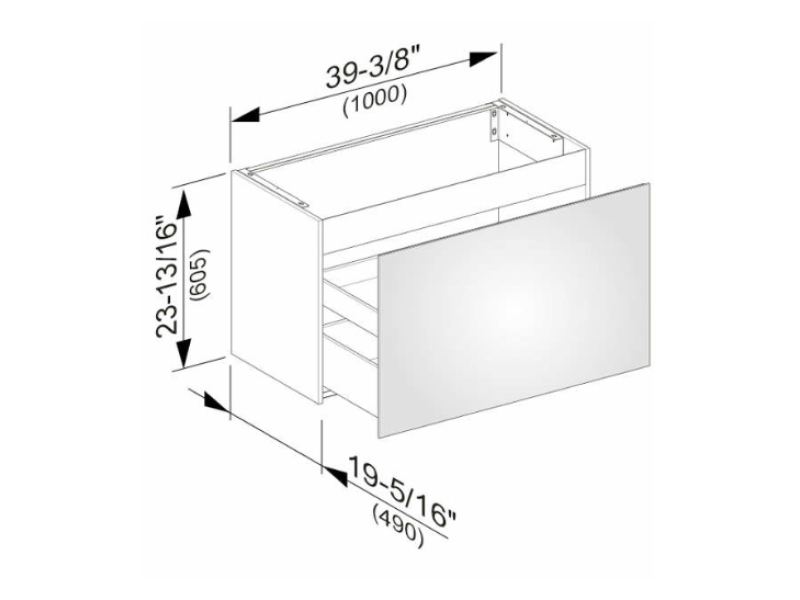 Купить 32972300000 PLAN Тумба под умывальник 1000x490x605 mm, белая