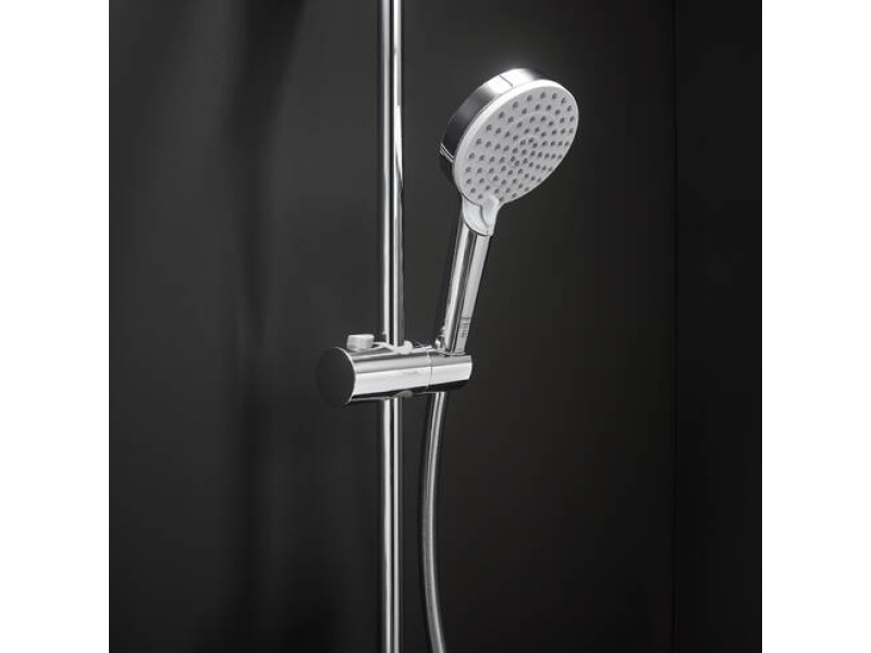 Купить Душевая система Showerpipe 230 1jet с термостатом, Green Hansgrohe Vernis Shape 26319000, хром