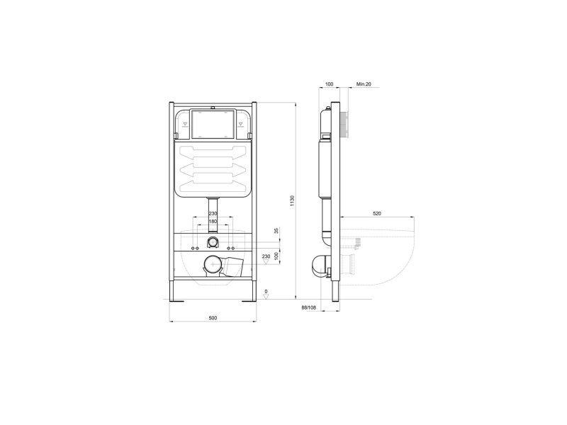 Купить SET AQUATEK ЛИБРА N KDI15(рама AQUATEK Standard INS-0000012 с клавишей KDI-0000015 и крепежом KKI-0000002+унитаз ЛИБРА AQ0530N-00 с тонким сиденьем sc