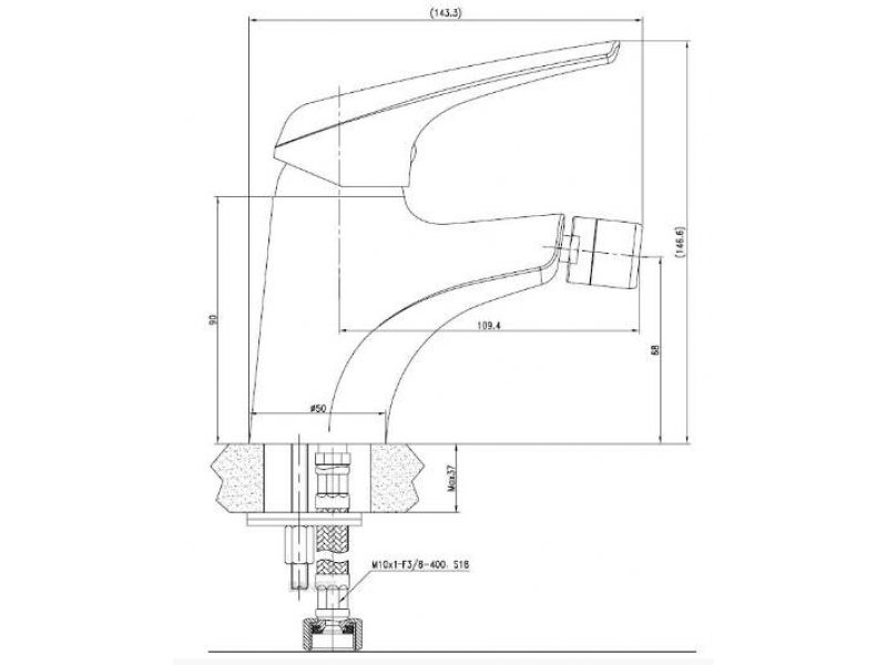 Купить Смеситель Aquanet Conte SD91384 (187217) для биде