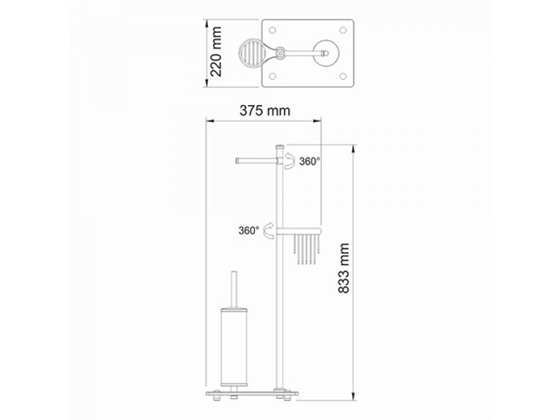 Купить Комбинированная напольная стойка WasserKRAFT 1234