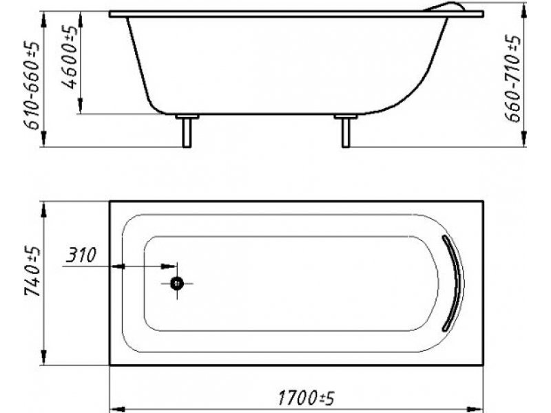 Купить Ванна из искусственного камня Фэма Алассио 170 x 74 см