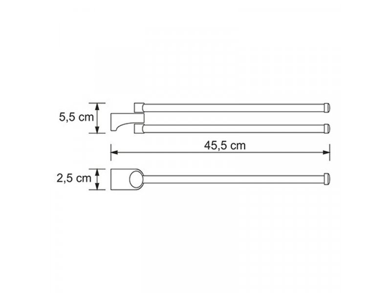 Купить Полотенцедержатель двойной WasserKRAFT Kammel K-8331, 45.5 см, хром