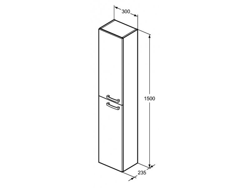 Купить Пенал Ideal Standard Tempo 30 см, подвесной, дуб, E3243OS