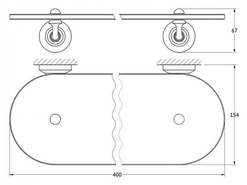 Купить Полка с держателями 3SC Stilmar STI 214 40 см, золото