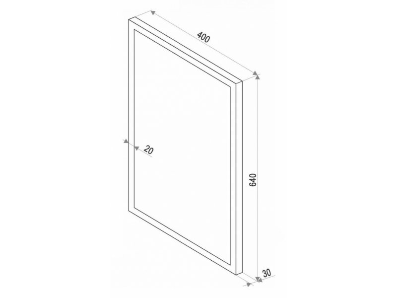 Купить Зеркало Art&Max Family 40 см с подсветкой, AM-Fam-400-640-DS-F