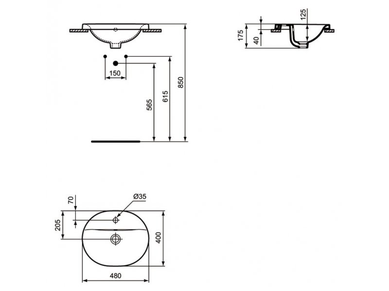 Купить Рукомойник Ideal Standard Connect E503801 48 см