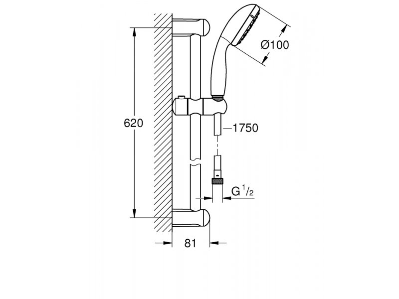 Купить Душевой гарнитур Grohe Tempesta New Cosmopolitan 27598001 (27598000)