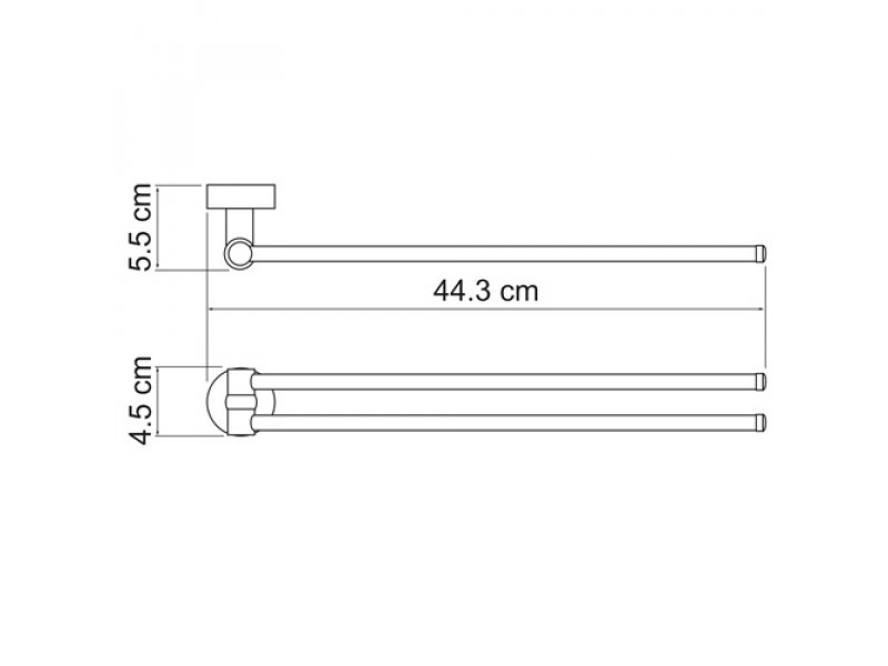 Купить Полотенцедержатель WasserKRAFT Do 9431, 44.3 см, хром