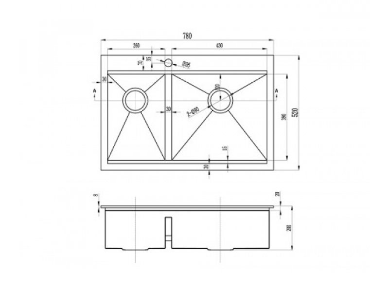 Купить Мойка Zorg Master ZM X-5278-L, основная чаша слева