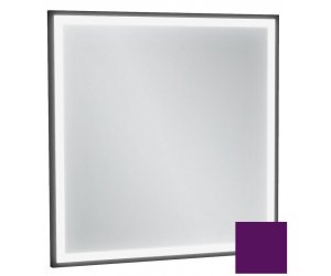 Зеркало Jacob Delafon Allure EB1433-S20, 60 х 60 см, с подсветкой, лакированная рама сливовый сатин