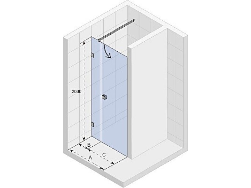 Купить Душевая дверь в проем Riho Scandic Mistral M102-120L/R GX0722001/GX0722002