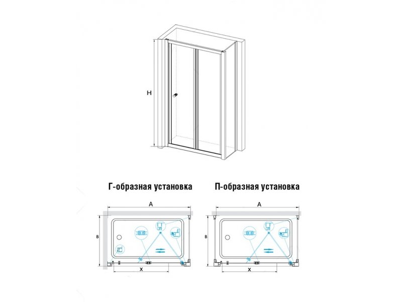 Купить Душевой уголок RGW CL-41, 04094187-11, 80 x 70 х 185 см, дверь складная, стекло прозрачное, хром