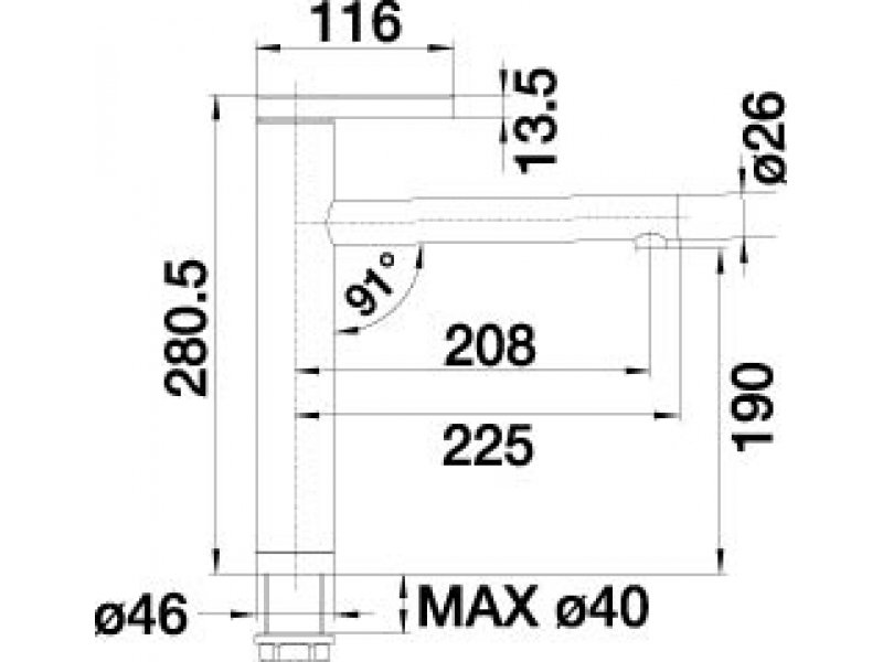 Купить Смеситель Blanco Linee 517594 хром