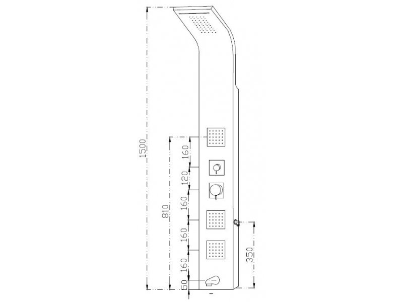 Купить Душевая панель Excellent Actima More ARAC.ML9304E More, с возможностью установки в угол