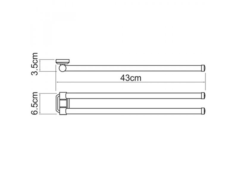 Купить Полотенцедержатель WasserKRAFT 3031, 43 см, хром