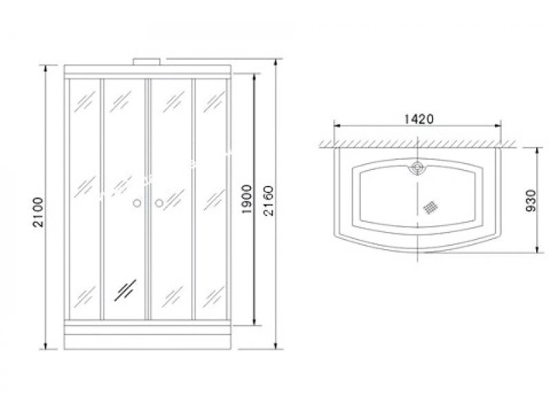 Купить Душевая кабина Appollo TS-238 142 x 93 см с гидромассажем