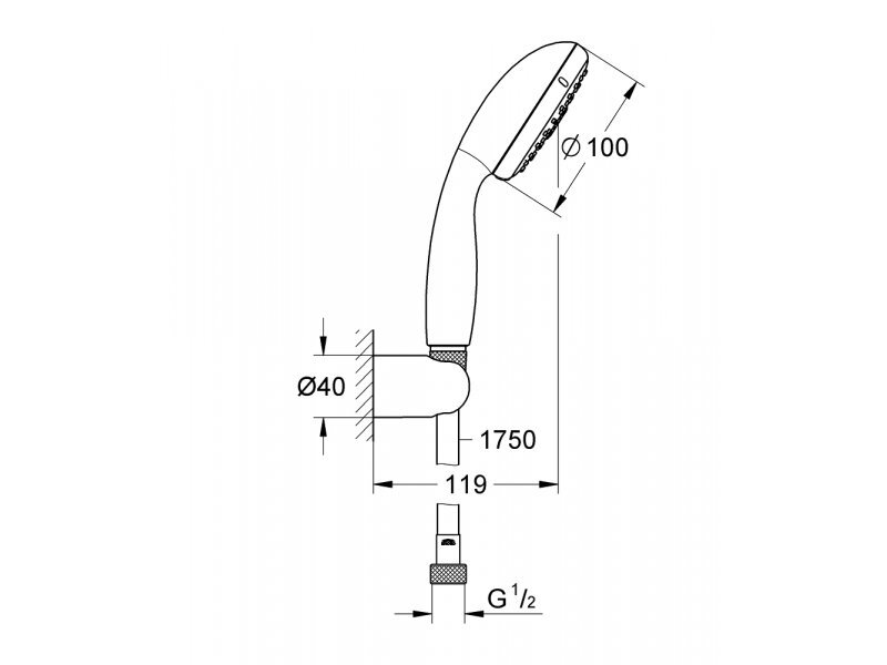 Купить Душевой гарнитур Grohe Tempesta New II 27849001 (27849000)