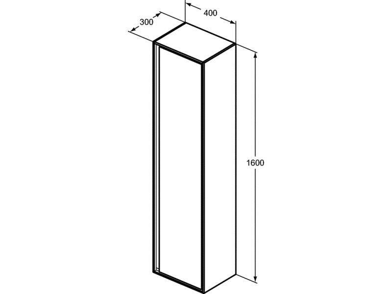 Купить Подвесной пенал Ideal Standard Connect Air E0832B2, белый глянец